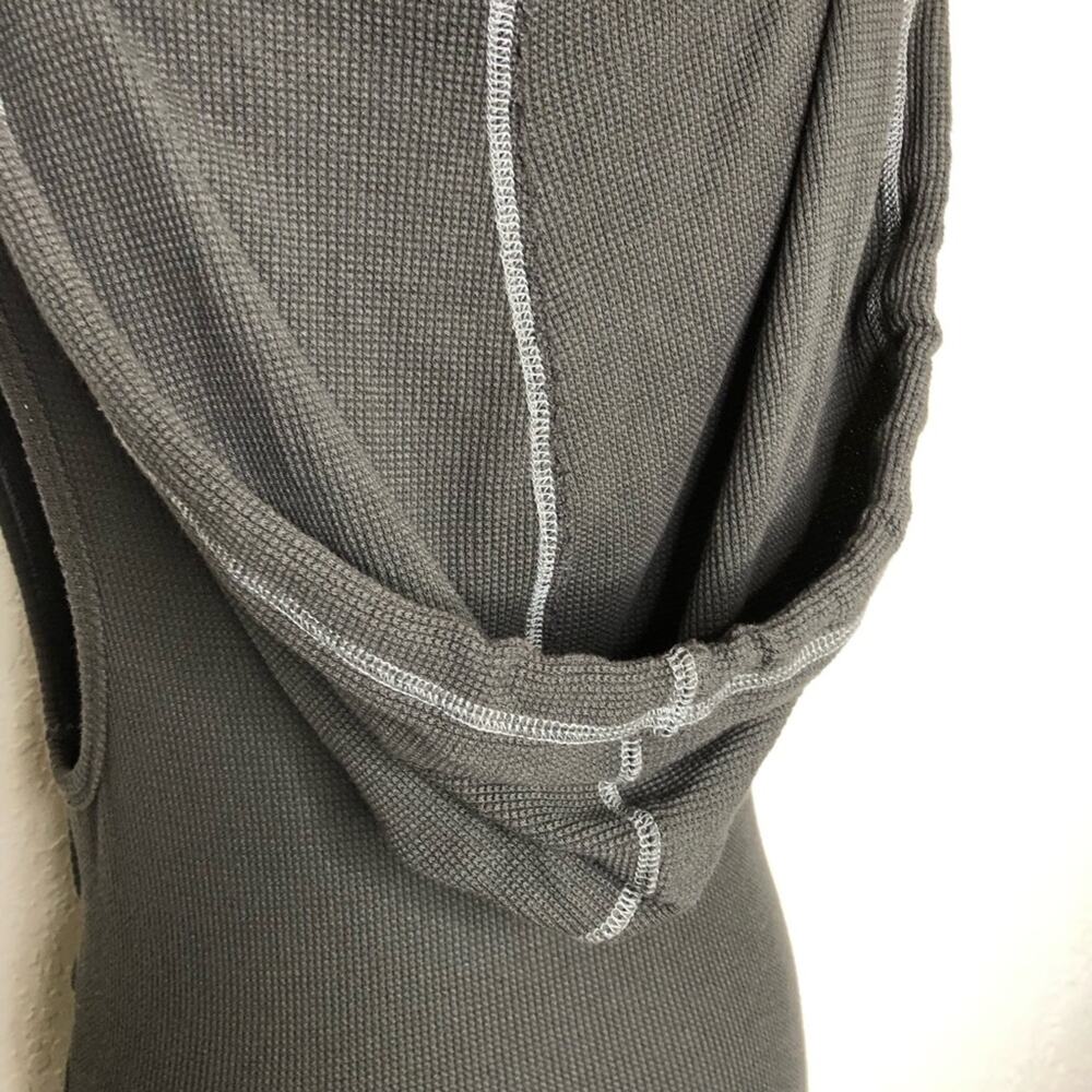 R&R Surplus charcoal gray hooded thermal tank maxi dress size Medium NWT - Picture 14 of 16